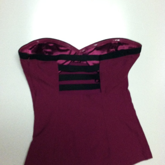 Guess Tops - Burgundy Corset Top